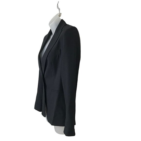Judith & Charles Black One Button 96% Wool Blazer Size 2 - Picture 4 of 9